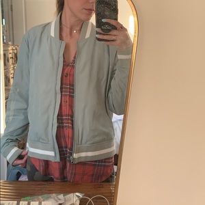 Gap light sage bomber jacket
